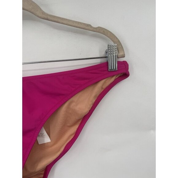 J. Crew Heritage 1989 High Leg Bikini Bottom Women XL Pink NEW Resortwear Beachy - Picture 7 of 7